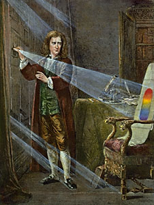Sir Isaac Newton and prism Sir Isaac Newton and prism