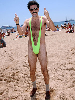 Borat and his banana hammock | Tacky Harper's Cryptic Clues Borat and his banana hammock | Tacky Harper's Cryptic Clues