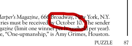 Wrong date in footer | November 2014 | Tacky Harper's Cryptic Clues Wrong date in footer | November 2014 | Tacky Harper's Cryptic Clues
