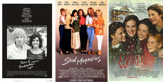 Terms of Endearment | Steel Magnolias | Little Women | three 'weepies' | Tacky Harper's Cryptic Clues Terms of Endearment | Steel Magnolias | Little Women | three 'weepies' | Tacky Harper's Cryptic Clues