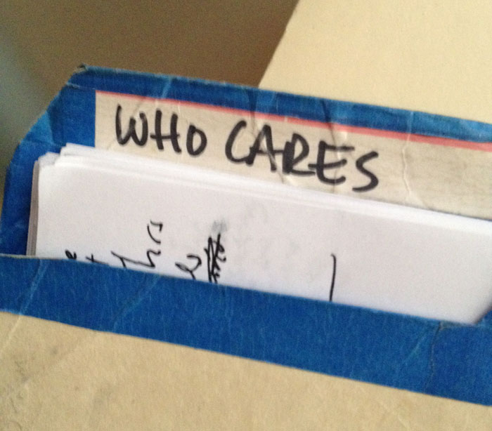 Who cares?