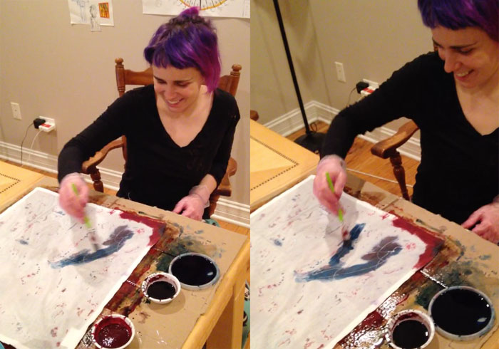 due painted directly to the napkins dye painted directly to the napkins